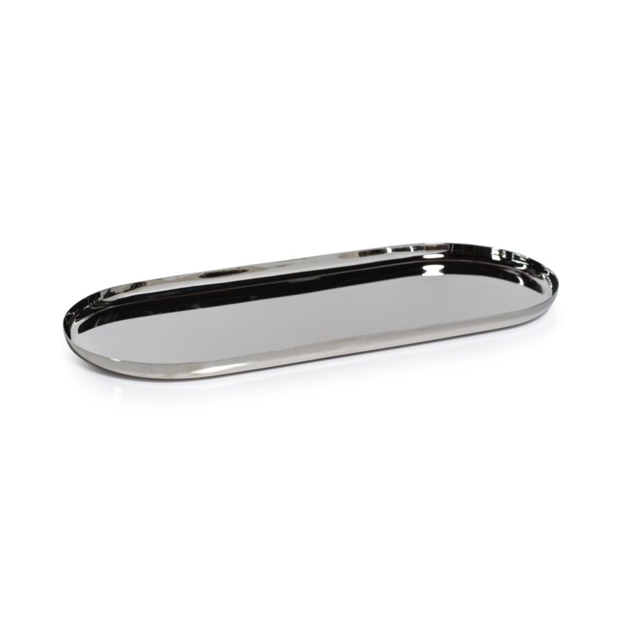 Polished Nickel Oval Tray