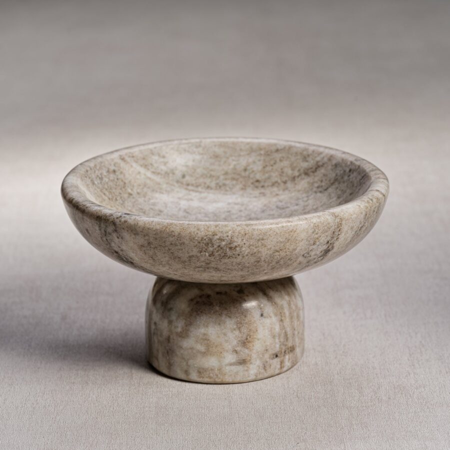 Footed Marble Bowl