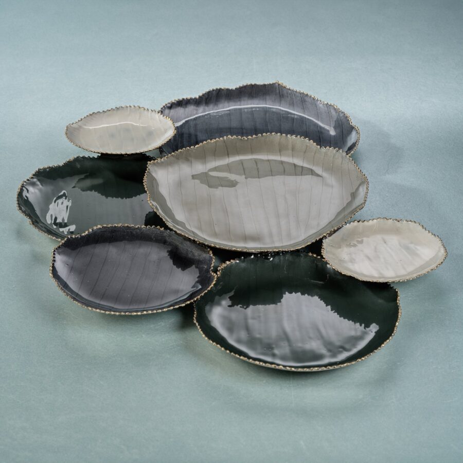 Enameled Seven Section Serving Tray