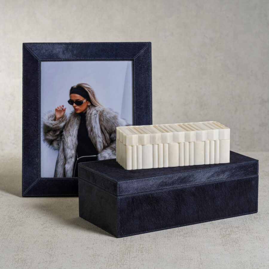 White Bone Scalloped Storage Box