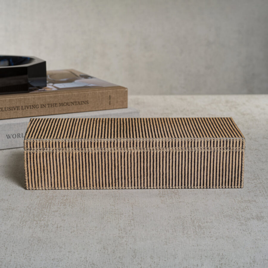 Hair on Hide Leather Storage Box